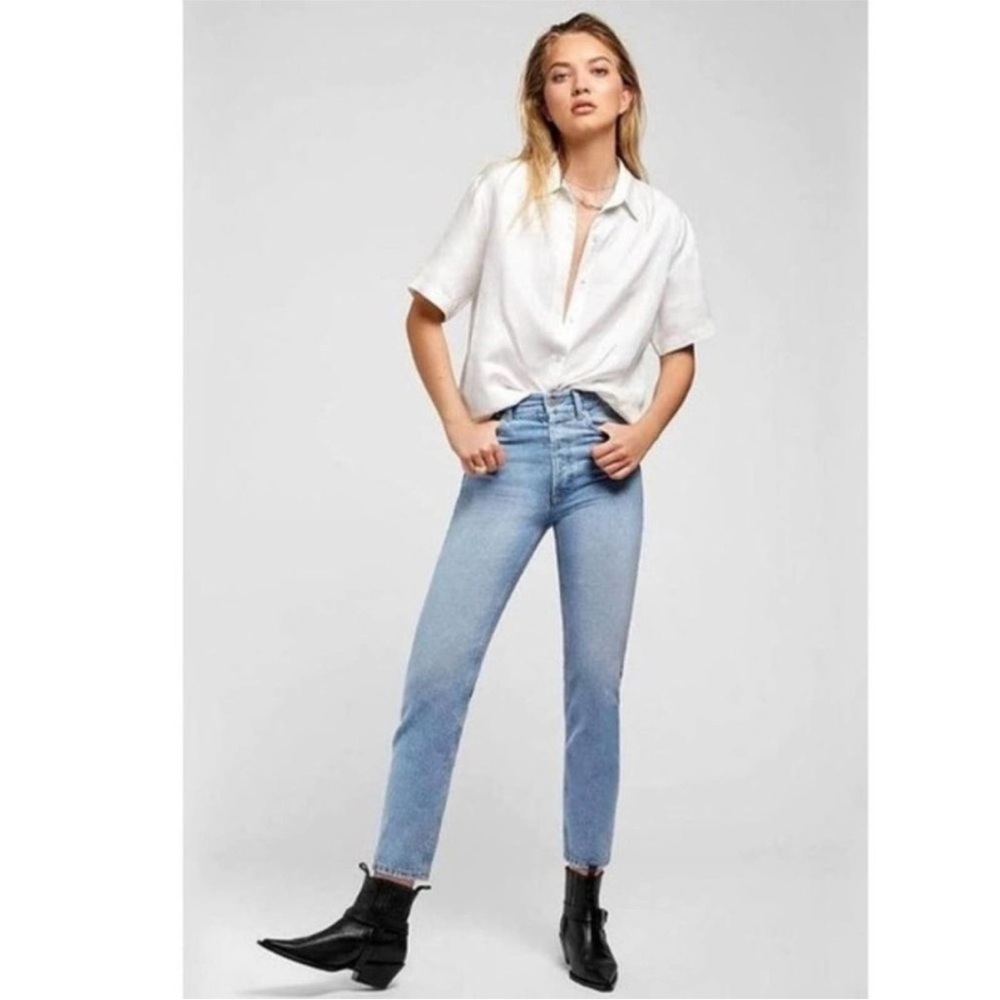 ANINE BING PEYTON HIGH RISSE DENIM JEANS BRAND NEW BUTTONED FLY NEW 31